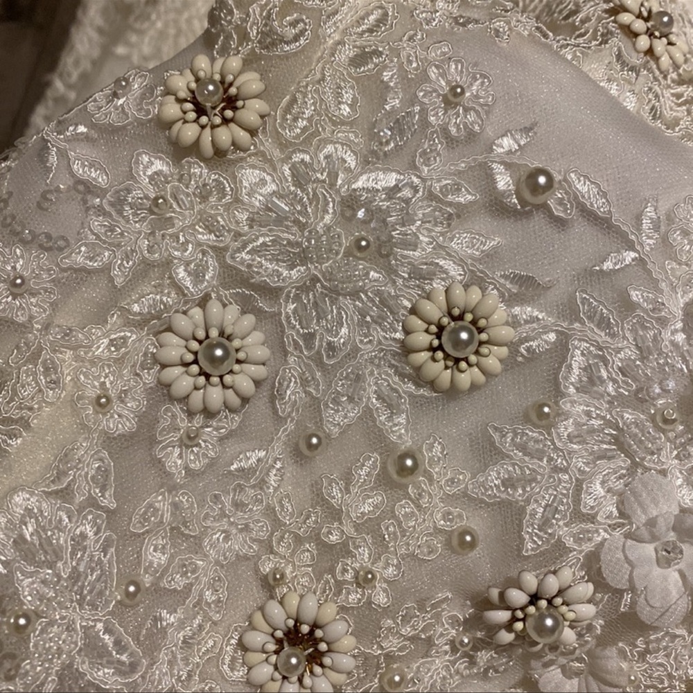 TEUTA MATOSHI Brand new never worn beautiful custom made white Gown PROM WEDDING - Picture 9 of 16